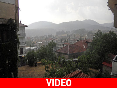 Βροχές και καταιγίδες στην Τρίπολη