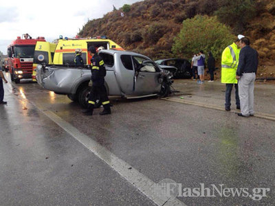 Καραμπόλα τεσσάρων αυτοκινήτων στην Κρήτη Καραμπόλα τεσσάρων αυτοκινήτων στην Κρήτη