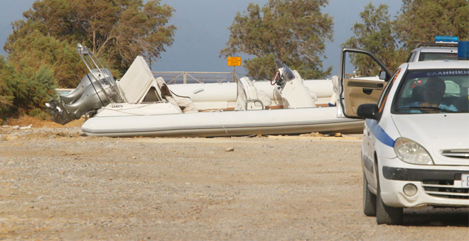 Το σκάφος το οποίο εγκατέλειψαν 
