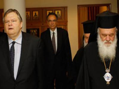 Συνάντηση Βενιζέλου με Αρχιεπίσκοπο Ιερώνυμο