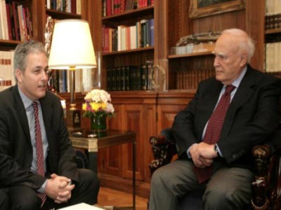 Επίσκεψη Παπούλια στη λίμνη Κάρλα