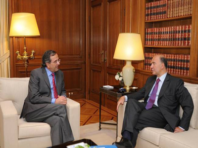 Σε εξέλιξη η συνάντηση Σαμαρά – Μοσκοβισί