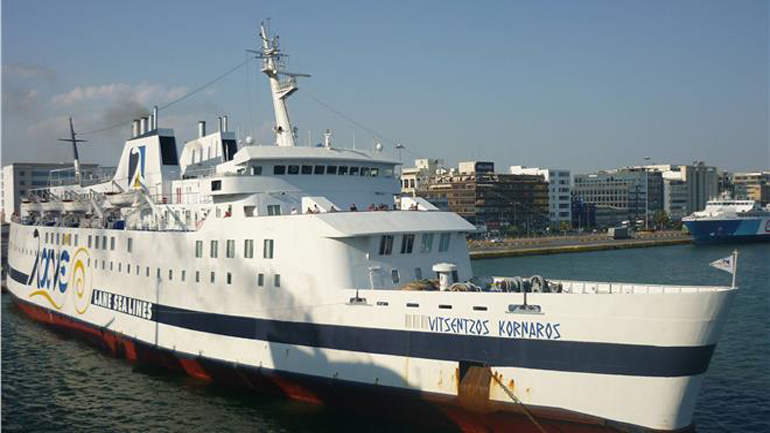 Επίσχεση εργασίας στο πλοίο «Βιτσέντζος Κορνάρος» για μη καταβολή δεδουλευμένων