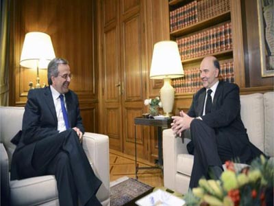 Με τον Μοσκοβισί συναντήθηκε ο Σαμαράς