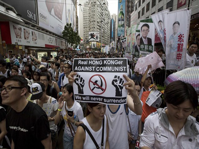 Μεγάλη διαδήλωση για δημοκρατικές ελευθερίες στο Χονγκ Κονγκ