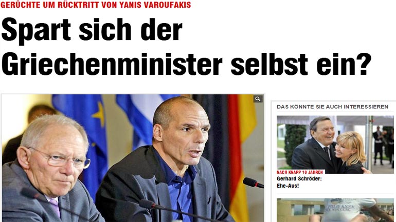 Διαψεύδει  η κυβέρνηση το δημοσίευμα της Bild περί παραίτησης Βαρουφάκη