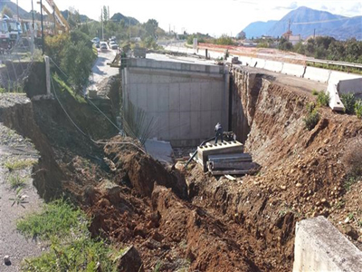 Κατολίσθηση στο εργοτάξιο της Ολυμπίας Οδού στο Δρέπανο Αχαΐας