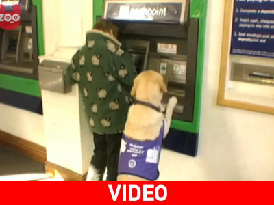 Σκύλος χρησιμοποιεί το… ΑΤΜ