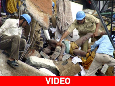 Κατάρρευση κτιρίου στην Ινδία