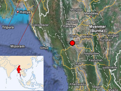 Σεισμική δόνηση 5,5 R στην Μιανμάρ