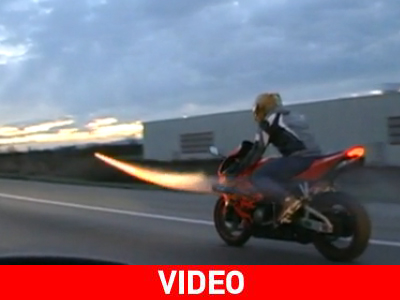 Εκτοξευτήρες «πυραύλων» σε μηχανή