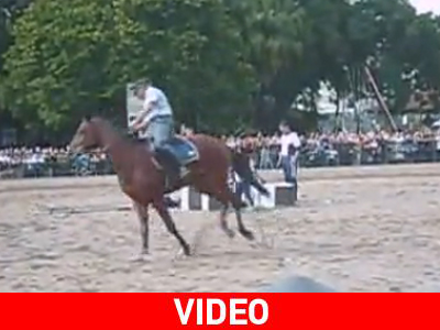 Ο… Μέρφι πήγε σε αγώνα επίδειξης με αλόγα