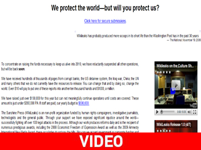 Εκτός λειτουργίας το WikiLeaks