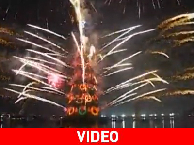 Το πλωτό χριστουγεννιάτικο δέντρο της Βραζιλίας