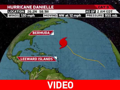 Πλησιάζει την ακτή ο τυφώνας Danielle