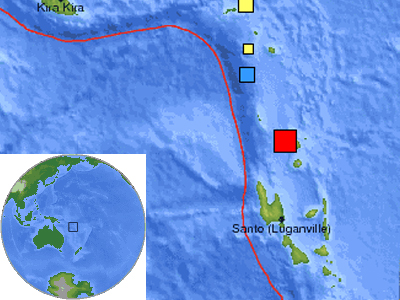 Σεισμός 6,4R στα νησιά Vanuatu