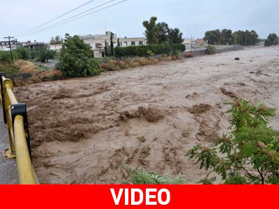 Εικόνες από την θεομηνία στην Εύβοια