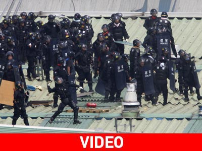 Ssangyong: Εκτεταμένα επεισόδια και καταστολή