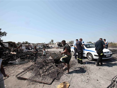 Έλεγχος σε καταυλισμό οδηγεί σε τραυματισμό αστυνομικού