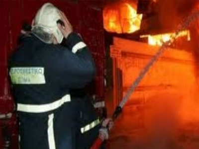 Πυρκαγιά σε βιομηχανία κρεάτων στη Θάσο