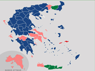 Κατανομή εδρών ανά Εκλογική Περιφέρεια Κατανομή εδρών ανά Εκλογική Περιφέρεια