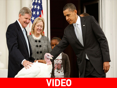 Ο Ομπάμα έσωσε δύο γαλοπούλες