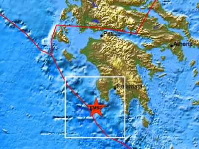 Σεισμική δόνηση 4,1 Ρίχτερ στη Μεθώνη