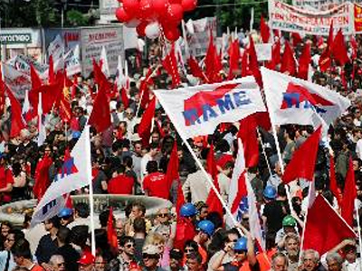 Συγκέντρωση του ΠΑΜΕ και στο Ηράκλειο