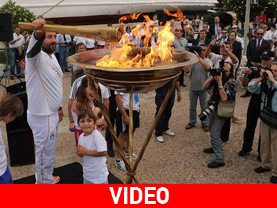 Πάτρα: Υποδοχή της Ολυμπιακής Φλόγας