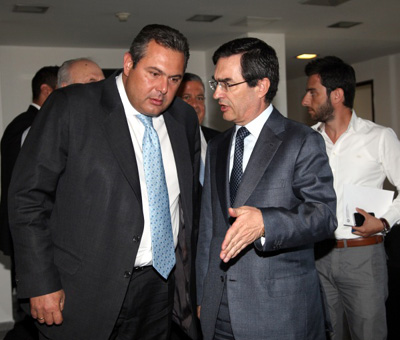 Συνάντηση Π. Καμμένου -Ελ. Οικονόμου