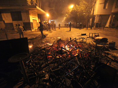 Επεισόδια με μολότοφ στην Αμυγδαλέζα