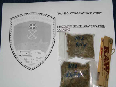 Συλλήψεις για ναρκωτικά στην Πάτμο