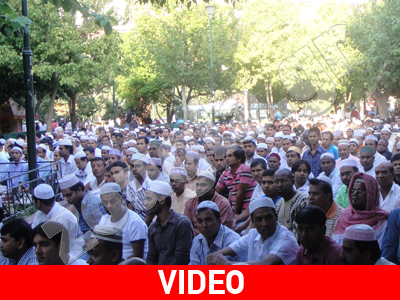 Γιορτάζουν το τέλος του Ραμαζανίου στην πλατεία Κοτζιά