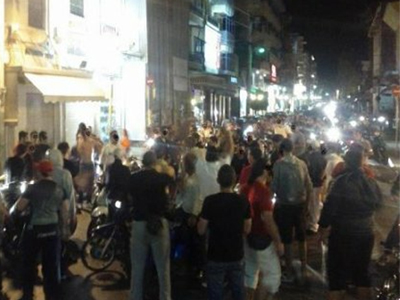 Στους δρόμους ξεχύθηκαν οι κάτοικοι του Ηρακλείου