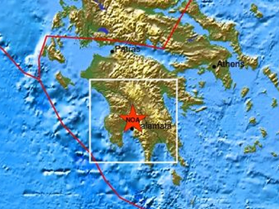 Σεισμός στη νότια Πελοπόννησο