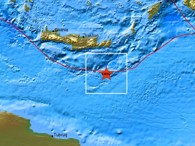 Σεισμός 5,1R στο θαλάσσιο χώρο νότια της Κρήτης