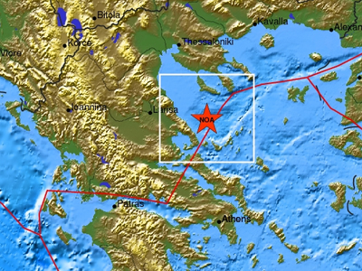 Σεισμός 3,8R ανατολικά του Βόλου