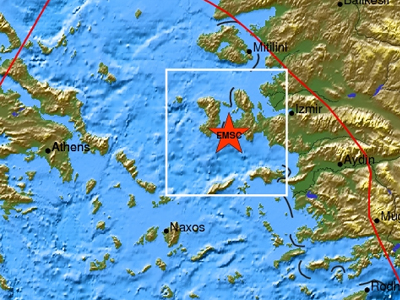 Σεισμός 4,7R νοτιοανατολικά της Χίου