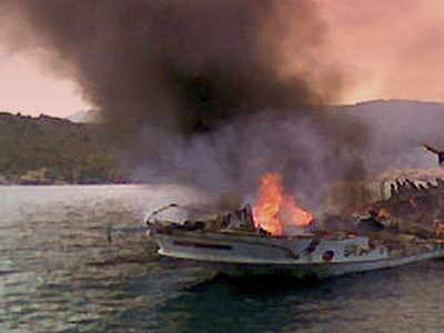 Κάηκε ταχύπλοο στο Ρέθυμνο