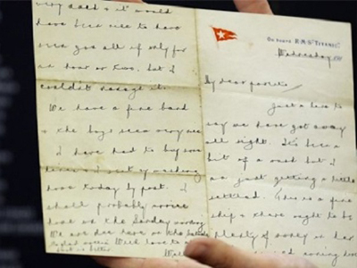 Σε δημοπρασία επιστολή επιβάτη του Τιτανικού