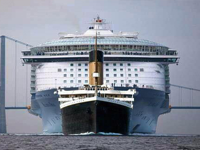 Πόσο μεγάλος ήταν ο Τιτανικός σε σχέση με τα σημερινά κρουαζιερόπλοια;
