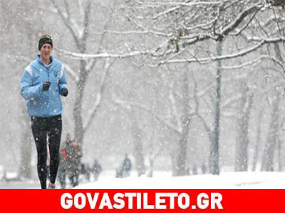 Γυμναστική στην ύπαιθρο τον χειμώνα