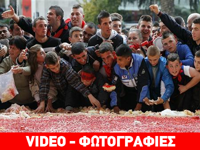 Αλβανία: Συνωστισμός και σπρωξίματα για ένα κομμάτι τούρτα