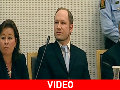 Πρώτα πλάνα από τη δίκη του Breivik