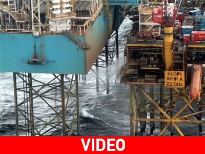 Στη δημοσιότητα πλάνα από τη διαρροή αερίου σε εξέδρα της Total