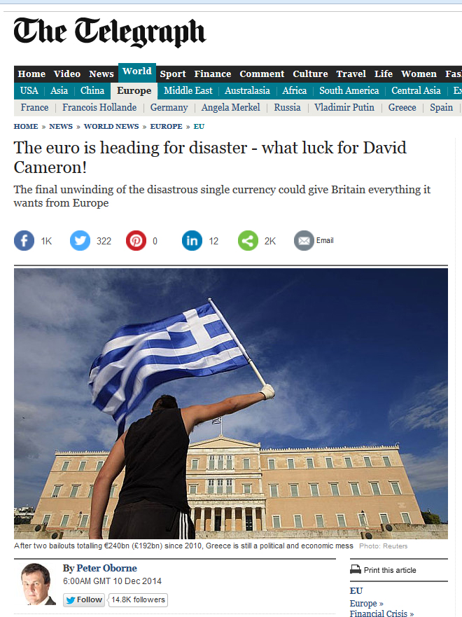 Το δημοσίευμα της «Telegraph»