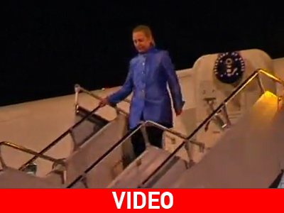 Πλάνα από την άφιξη της Hillary Clinton στη Γεωργία