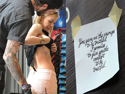 Όρκοι αγάπης μέσω…tattoo