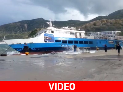 Νίσυρος: Αντιμέτωπο με τα κύματα το «Παναγία Σπηλιανή»