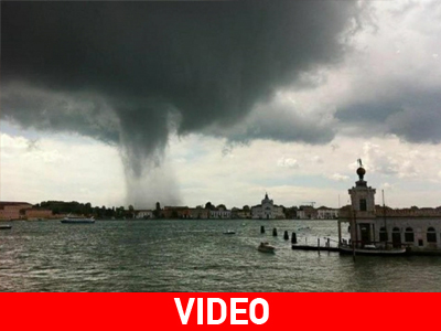 Ανεμοστρόβιλος «χτύπησε» τη Βενετία!